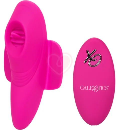 Стимулятор клитора с язычком и вибрацией Lock-N-Play Flicker Panty Teaser с пультом розовый фото 1