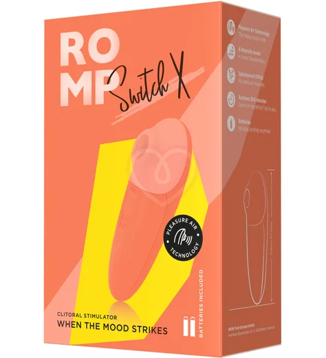 Вакуумный клиторальный стимулятор Romp Switch X оранжевый фото 2