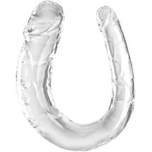 Двухсторонний фаллоимитатор King Cock Clear Double Trouble Medium прозрачный