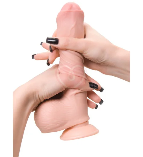 Реалистичный гнущийся фаллоимитатор на присоске My Babe My Sweety телесный 15 см фото 9