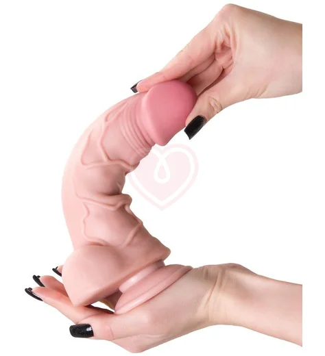 Реалистичный гнущийся фаллоимитатор на присоске My Babe My Dainty телесный 14 см фото 7