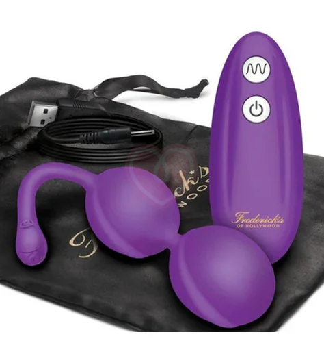 Вагинальные виброшарики с пультом Fredericks фиолетовые фото 1