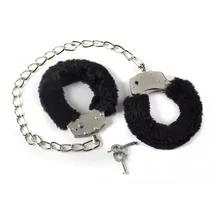 Меховые ножные оковы Bondage Collection чёрные