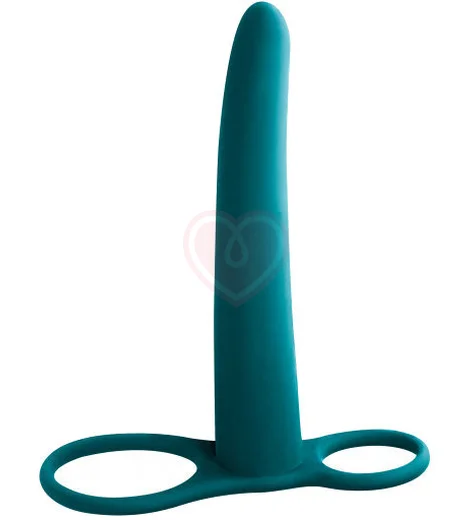 Насадка для двойного проникновения Pure Passion Gimlet 16 см зелёная фото 1