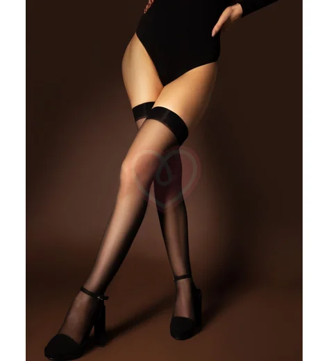 Базовые капроновые чулки Sense чёрные фото 1