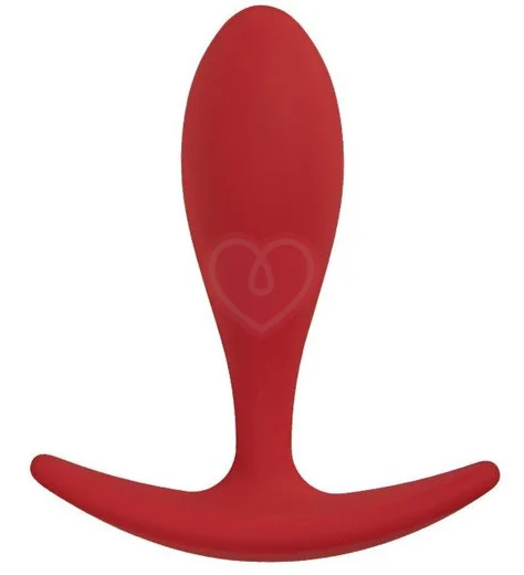 Средняя анальная пробка анатомической формы Lito Le Frivole вишнёвого цвета фото 1