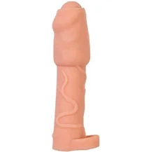 Насадка удлинитель с закрытой головкой и кольцом на мошонку XLover by Toyfa телесная