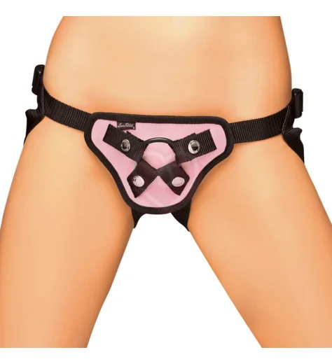 Пояс-сердечко для страпона Pretty In Pink Strap-On Harness розовый фото 1