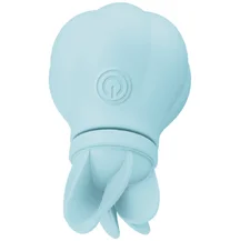 Стимулятор клитора с 5 насадками Adrien Lastic Caress голубой