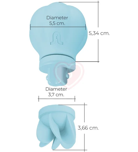 Стимулятор клитора с 5 насадками Adrien Lastic Caress голубой фото 6