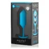 Утяжелённая анальная пробка для ношения b-Vibe Snug Plug 3 средняя голубая фото 6