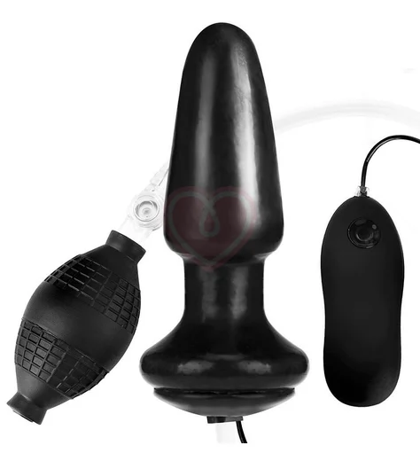 Надувная анальная пробка с вибрацией Lux Fetish фото 1