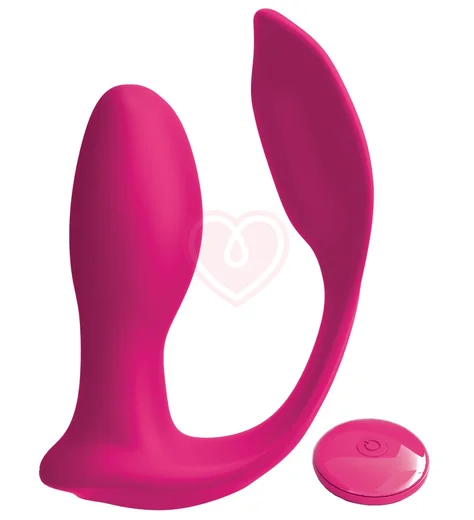 Вибратор для пар с пультом управления 3Some Double Ecstasy розовый фото 1