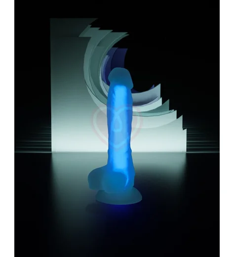 Светящийся в темноте синим фаллоимитатор Beyond Bruce Glow 16,5 см фото 3