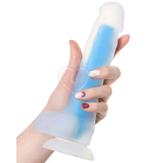 Светящийся в темноте синим фаллоимитатор Beyond Bruce Glow 16,5 см фото 5