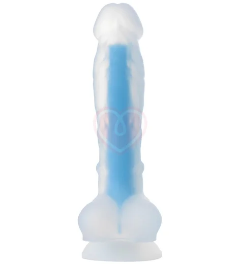 Светящийся в темноте синим фаллоимитатор Beyond Bruce Glow 16,5 см фото 6