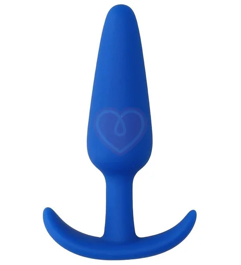 Анальная пробка для ношения Slim Butt Plug синяя фото 1
