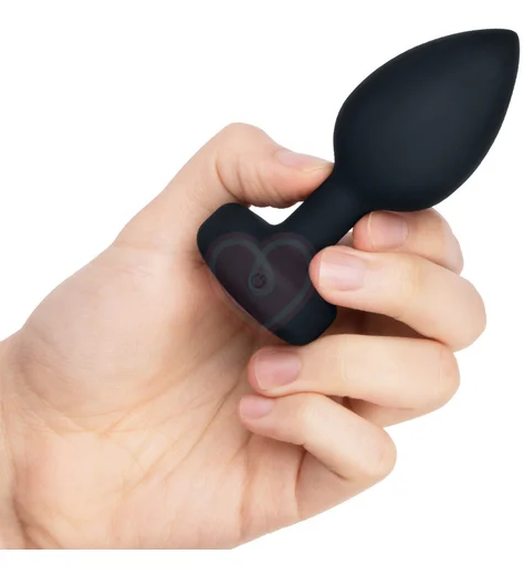 Вибропробка b-Vibe Vibrating Jewel Plug с кристаллом и пультом чёрная фото 4