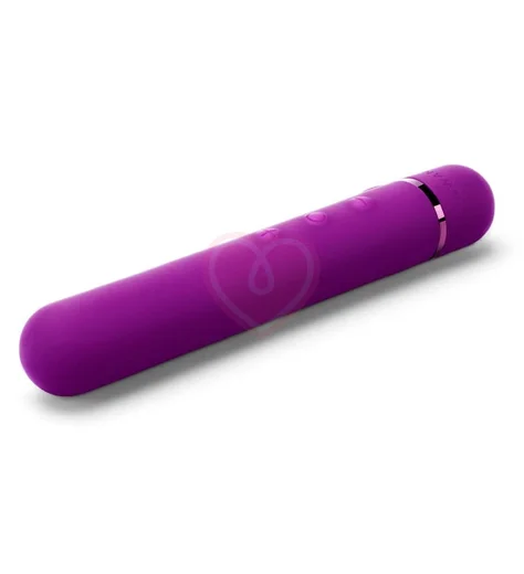 Силиконовый мини-вибратор с насадкой Le Wand Baton фиолетовый фото 2