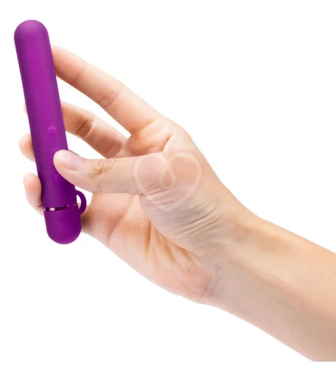 Силиконовый мини-вибратор с насадкой Le Wand Baton фиолетовый фото 3