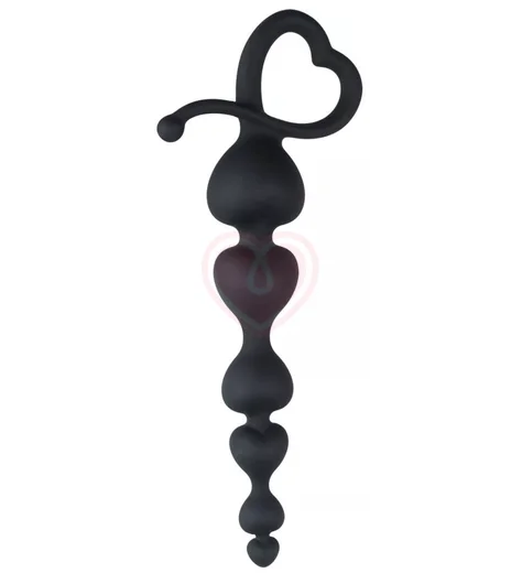 Анальные бусы Heart Lover с сердечками фото 1