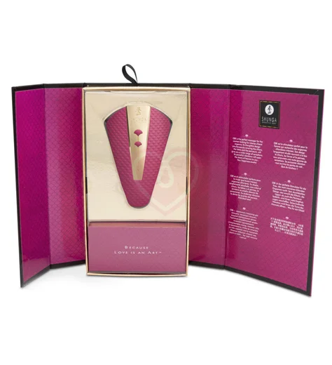 Мини-вибратор Shunga OBI малиновый фото 3