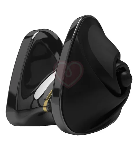 Мини-вибратор с электростимуляцией Mystim Heart's Desire Black Edition чёрный фото 1