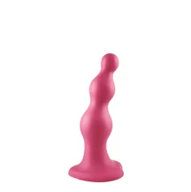 Рельефный фаллоимитатор Strap-On-Me Dildo Plug Beads размер S 12,8 см розовый