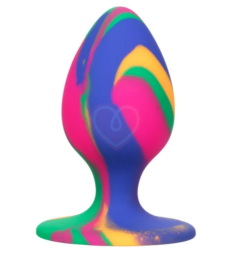 Цветная анальная пробка на присоске Cheeky средняя фото 1