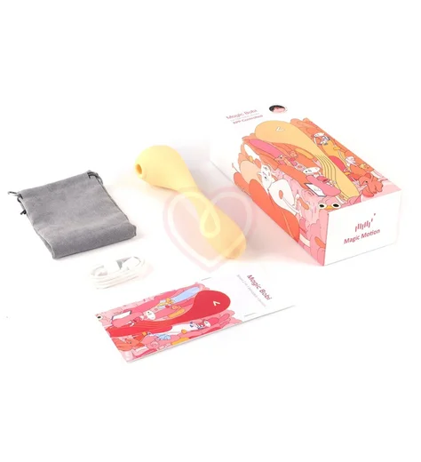 Вибратор с вакуумной стимуляцией Magic Motion Bobi жёлтый фото 4