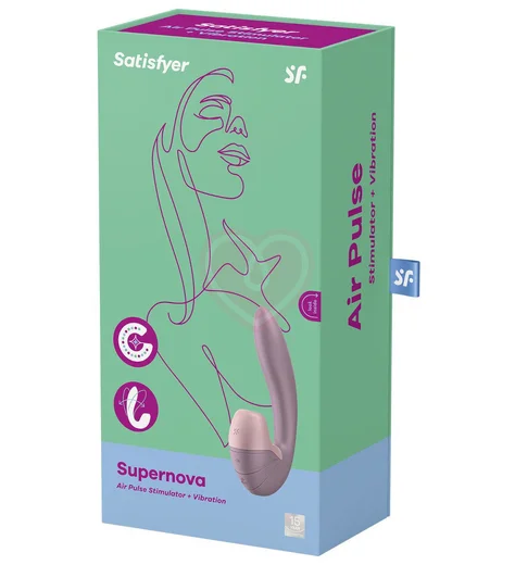 Вибратор с вакуумным стимулятором Satisfyer Supernova пыльно-розовый фото 2