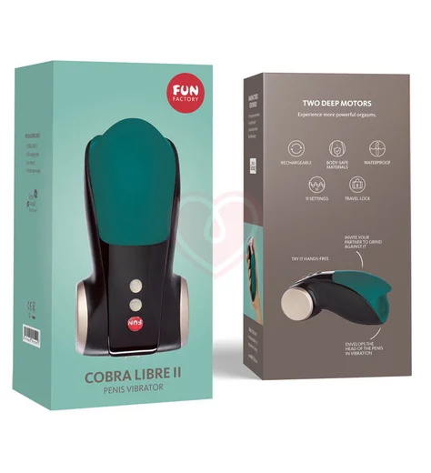 Мужской вибратор-мастурбатор Fun Factory Cobra Libre II чёрно-зелёный фото 6