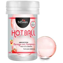 Масляный лубрикант в шариках Hot Ball Aromatic Клубника и шампанское
