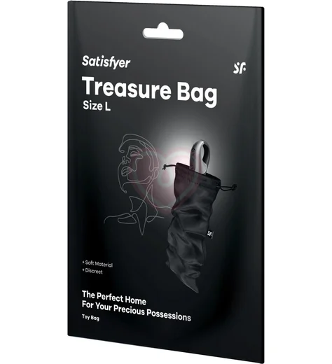 Мешочек для хранения вибратора Satisfyer Treasure Bag L черный фото 3