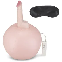 Надувной мяч с реалистичным вибратором Lux Fetish розовый