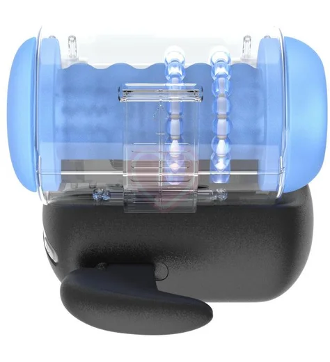 Робот-мастурбатор с массажными бусинами Amovibe Black Knight Massaging Beads фото 16