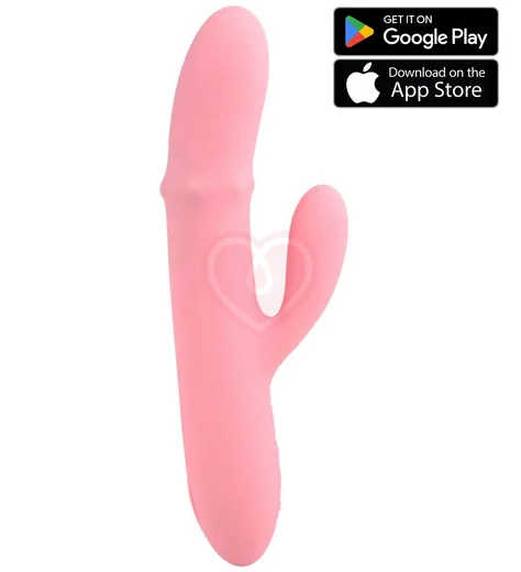 Вибратор с кольцом из бусин Svakom Mora Neo с приложением персиковый фото 1