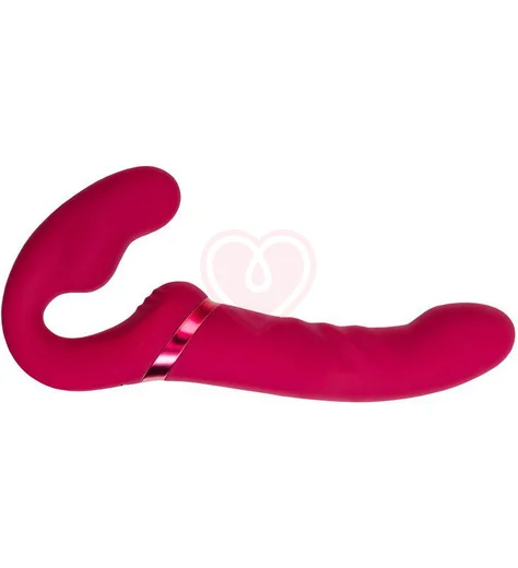 Безремневой страпон Lapis Lovense с вибрацией красный фото 1