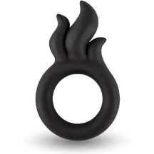 Эрекционное кольцо с огненным дизайном Velv'Or Rooster Hawk черное