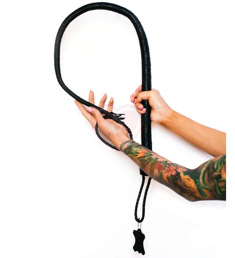 Кнут Scandal из натуральной кожи чёрный фото 1