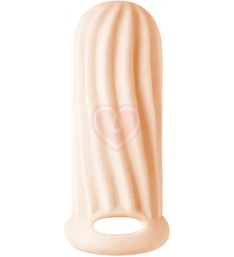 Насадка для увеличения диаметра с двусторонним рельефом Homme Wide для 9-12 см телесная фото 1