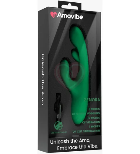 Вибратор кролик Amovibe Zenora зелёный фото 7