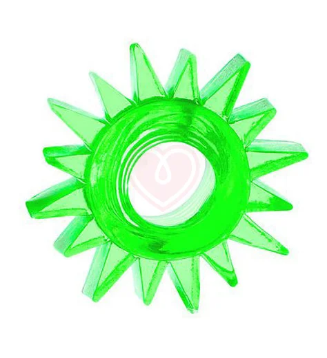 Кольцо эрекционное Toyfa Love Ring Шестерёнка зеленое фото 1