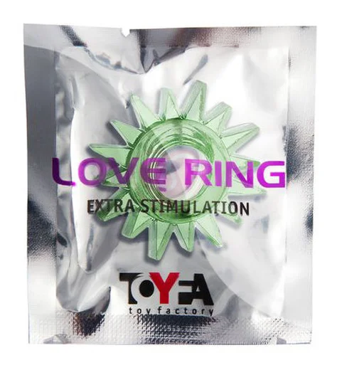 Кольцо эрекционное Toyfa Love Ring Шестерёнка зеленое фото 2