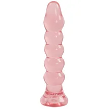 Анальная ёлочка Crystal Jellies Anal Plug Bumps розовая