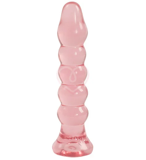 Анальная ёлочка Crystal Jellies Anal Plug Bumps розовая фото 1