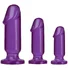 Набор из трёх анальных стимуляторов Crystal Jellies Anal Starter Kit фиолетовый фото 1