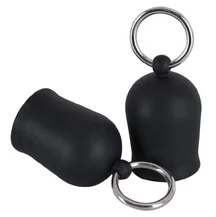 Присоски для сосков Black Velvets с металлическими кольцами