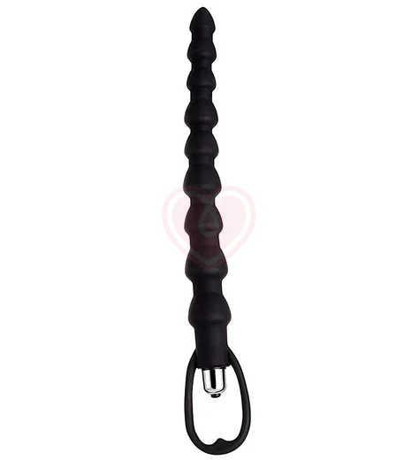 Анальная цепочка с вибрацией Toyfa A-toys S чёрная фото 1