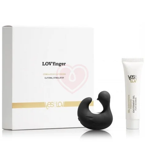 Виброкольцо с уточкой YESforLOV Finger чёрное фото 1